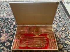 24-Piece Gold Spoons, Knives and Forks Set