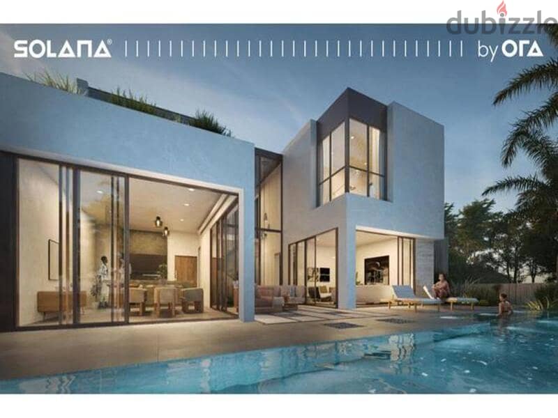 Villa with 10% down payment, finished, with air conditioning, by Naguib Sawiris, in Ora Companies, Solana Compound, Sheikh Zayed, Solana West, New Zay 2