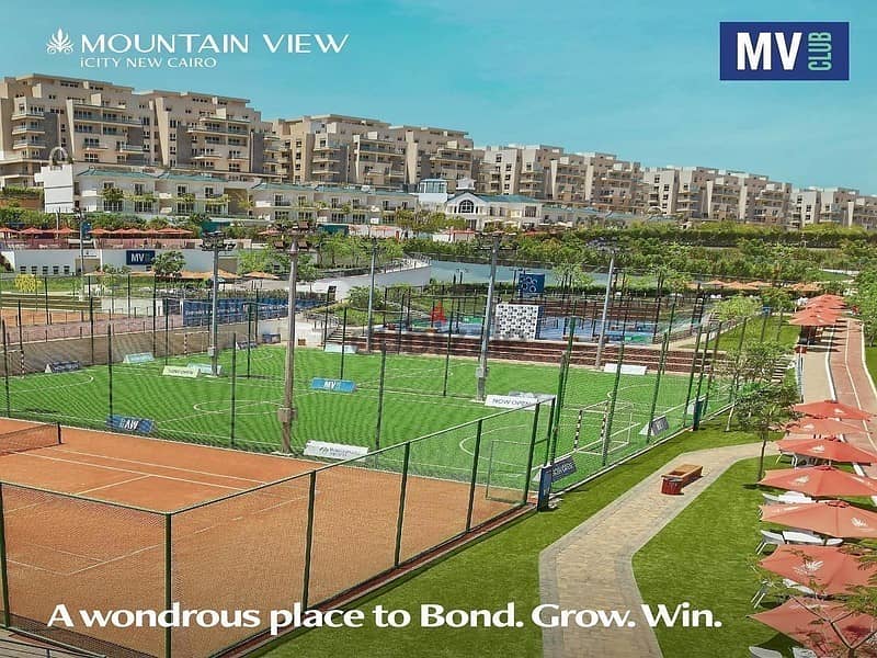 IVilla garden SEMI FINISHED WITH PRIME LOCATION  for sale at Mountain View Icity - NEW CAIRO 3