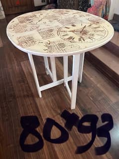 renewed decopage table ( foldable ) size on photos