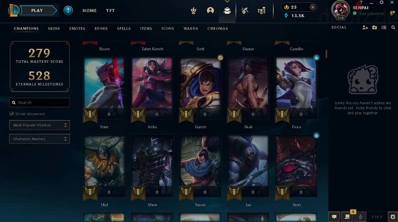 league of Legends account 15