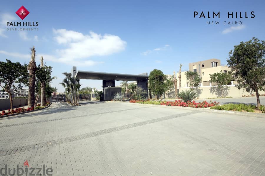 Very Unique Family House Type G, semi-finished, Bahary, 250 sqm + 145 sqm, open space for sale in Palm Hills New Cairo Compound 4