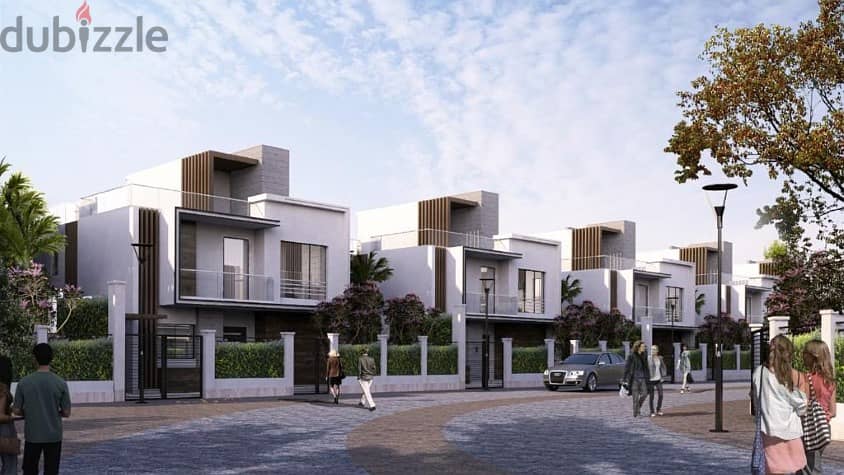 Own a twin house villa in Sheikh Zayed, in 10-year installments, at the price of an apartment in Park Valley Compound 5