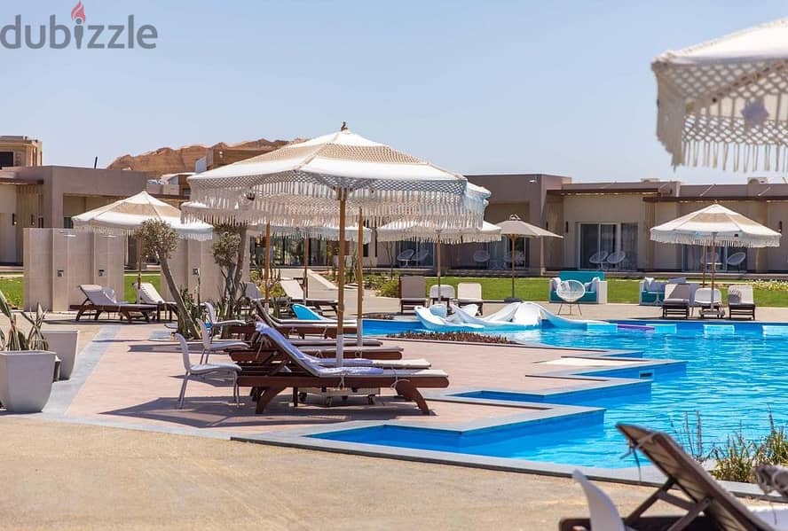 Chalet for sale, 165 meters, in the village of Gaia Al Ahly Sabbour, on the northern coast of Ras El Hekma 2