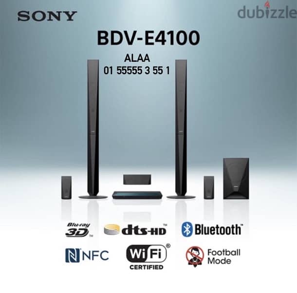 Sony BDV-E4100 3D blu-ray home theater system1000W 5.1 Bluetooth Dolby 0