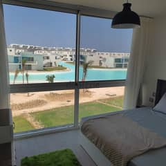 Finished chalet with air conditioners in the best location in Ras El Hekma, North Coast, Fouka Bay