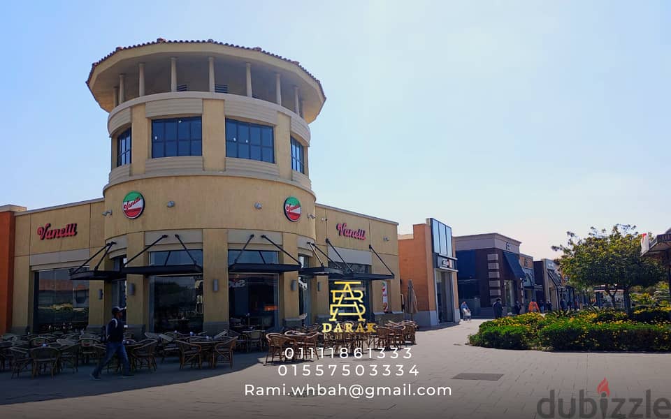 Shop for sale in Open Air Mall, Madinaty, 26 sqm, ground floor, facing a view of the lakes Shop for sale in Open Air Mall, Madinaty 4