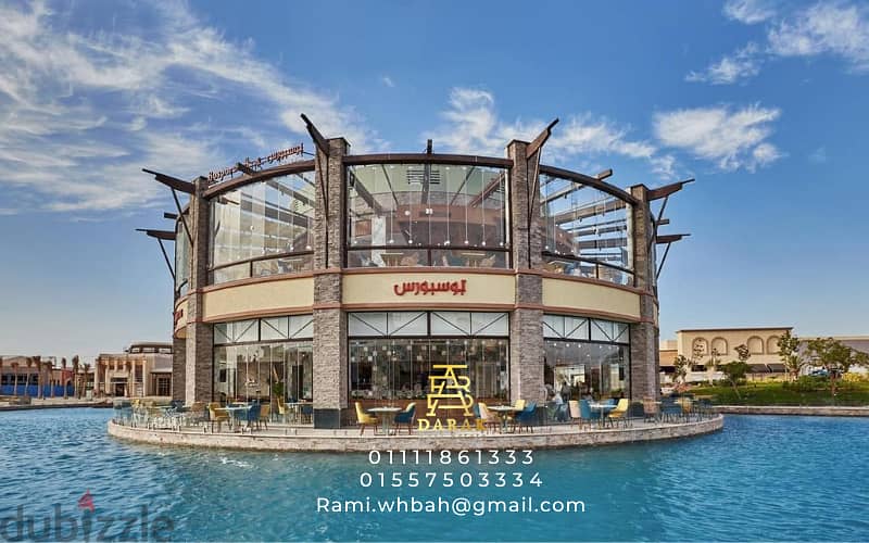 Shop for sale in Open Air Mall, Madinaty, 26 sqm, ground floor, facing a view of the lakes Shop for sale in Open Air Mall, Madinaty 12