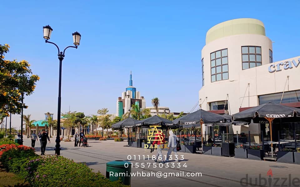 Office for sale in Open Air Mall Madinaty, 99 sqm, second floor, distinctive panoramic view, complete for sale in Open Air Mall Madinaty 12