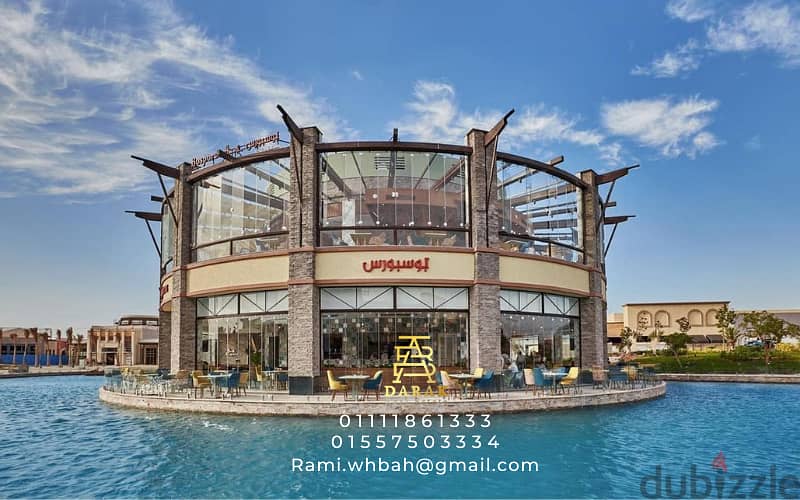 Restaurant and cafe at a special price, indoor area 87 sqm, outdoor 102 sqm Restaurant and cafe for sale in Open Air Mall Madinaty 6