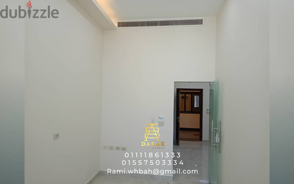 Clinic for rent in Madinaty, finished, VIP, with air conditioning, East Hub 10