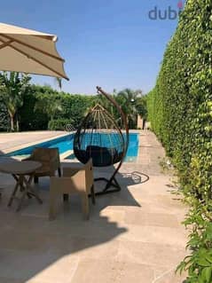 Independent villa 198 sqm, stand alone, for sale, with a garden of 187 sqm and a roof of 44 sqm, a wall in Madinaty’s wall in Sarai Compound, with a d