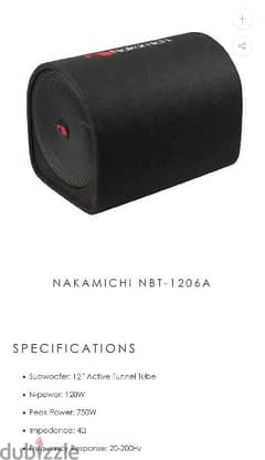 Nakamichi Subwoofer With Amplifier