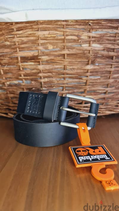 Timberland PRO Leather Belt Black 36 110cm حزام تيمبرلاند برو جلد اسود