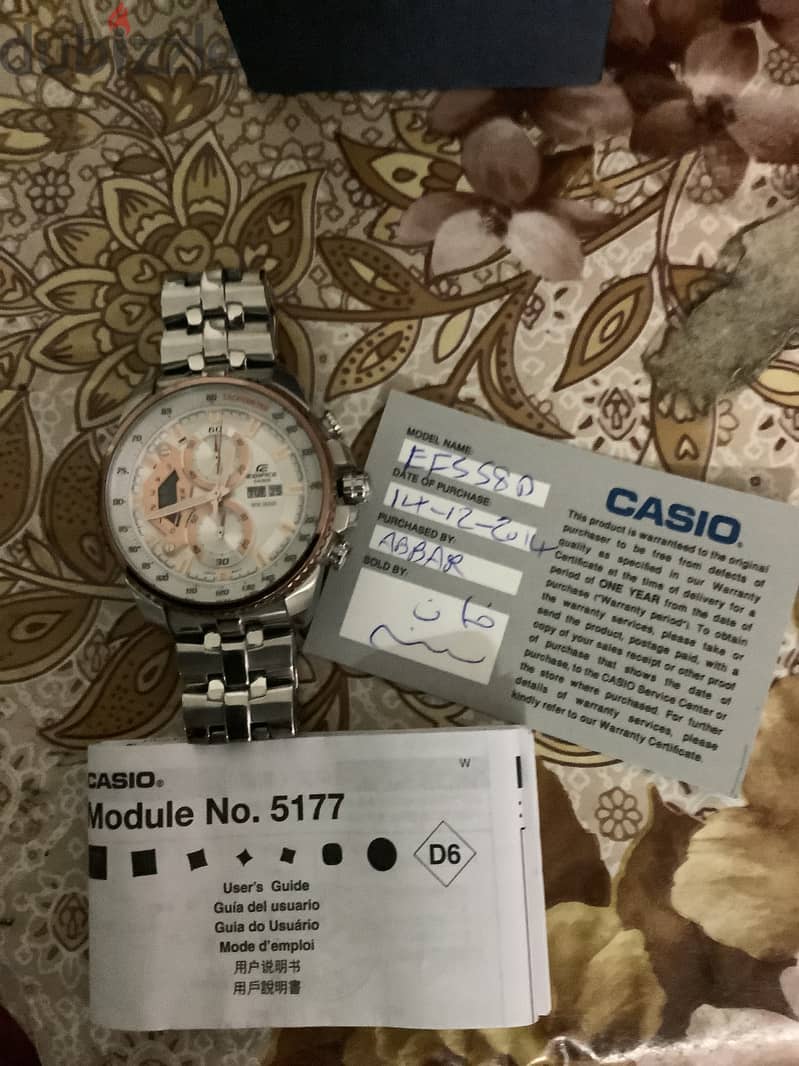 Casio EFSS 80 Stainless Steel Analog-Chronograph Edifice Mens Watch 0