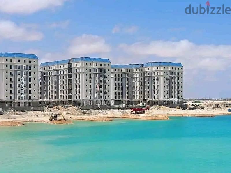 For sale, 166 nautical square meters, immediate receipt, with a fully finished nautical view, in Al Alamein, the Latin Quarter, North Coast 1