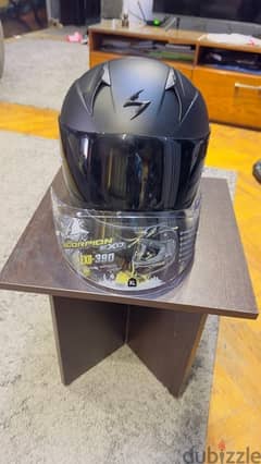 Scorpion exo-390 solid matte helmet (XL) + transparent visor + box