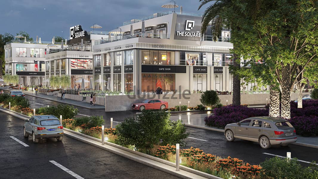 The best investment opportunity, a shop for sale in the best location in Shorouk, on the Al-Huraykh axis and next to Carrefour, in installments. 7