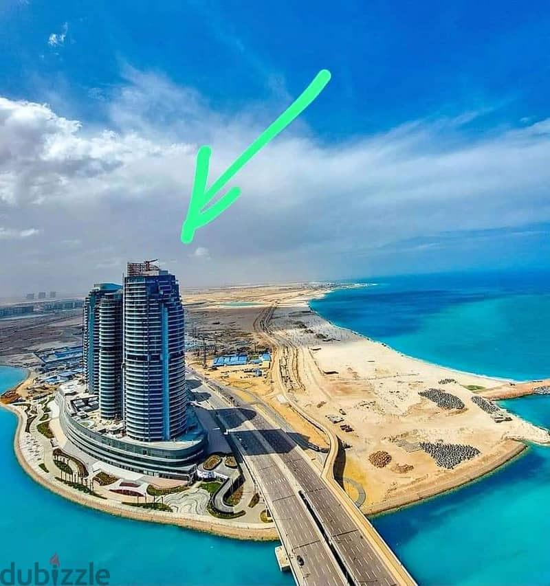 Apartment for sale [ Fully Finished + Immediate Delivery + Exceptional Sea View ] in the latest release of the New Alamein Towers 8