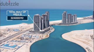 Apartment for sale directly on the sea in Al Alamein Towers, fully finished with air conditioners, 3 rooms, alamin toweres 0