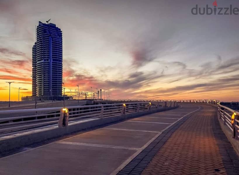 217 sqm double view apartment on the sea for sale in Al Alamein Towers, fully finished, 30% cash discount from City Edge Company. 6