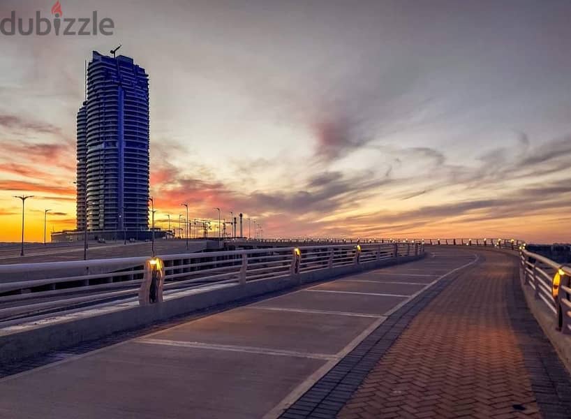 For sale, a 300-meter hotel apartment on the 17th floor in El Alamein Towers, finished with air conditioners, with a direct view of the sea and the ne 7