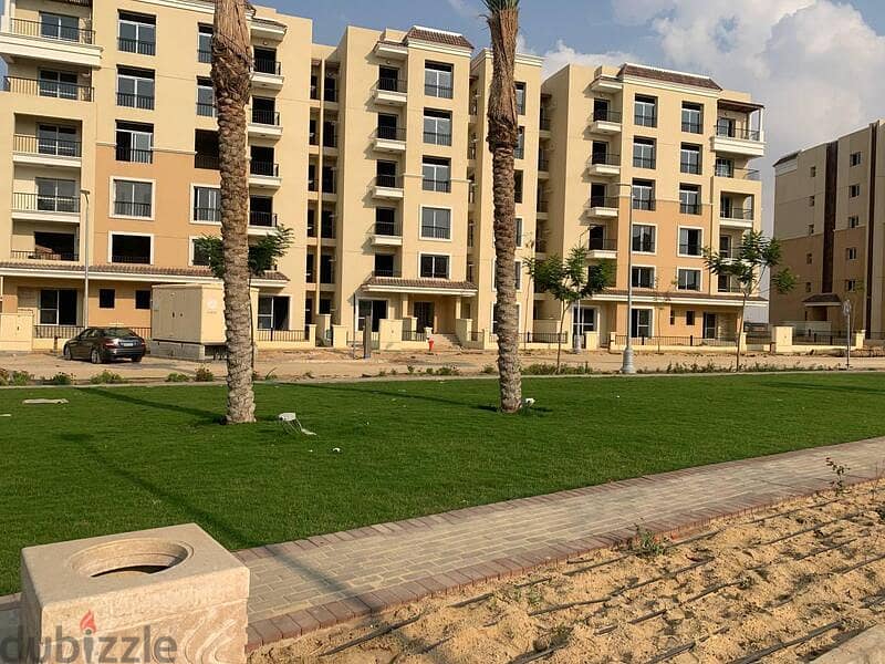 For sale in Sarai Compound, apartment + garden 127M , Sarai, wall in Madinaty, at a special price and a cash discount of up to 38% 7