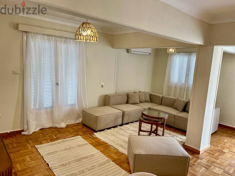 Modern furnished apartment for rent in Zamalek, Nile view 2