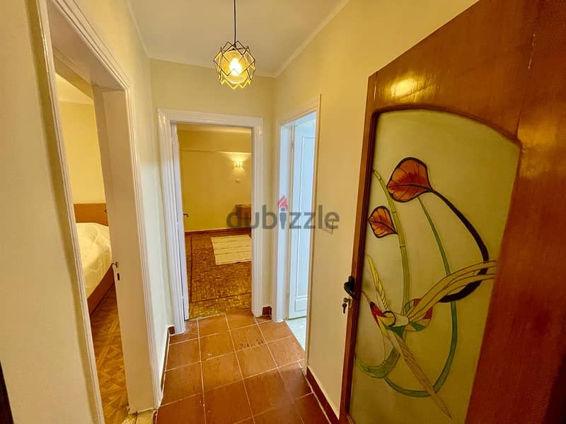 Modern furnished apartment for rent in Zamalek, Nile view 19