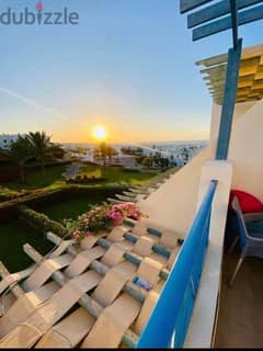 For sale, a townhouse with a distinctive view, first row, on the sea, in Mountain View, North Coast, Sidi Abdel Rahman area