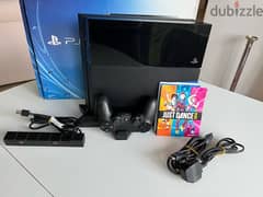 USED PS4 Fat 500 GB + 1 Controller and PS camera + Justdance code 0