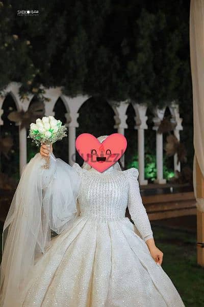 فستان زفاف جديد لم يستخدم غير 5 ساعت فرح 3