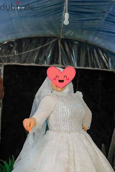 فستان زفاف جديد لم يستخدم غير 5 ساعت فرح 4
