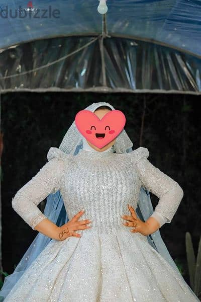 فستان زفاف جديد لم يستخدم غير 5 ساعت فرح 6