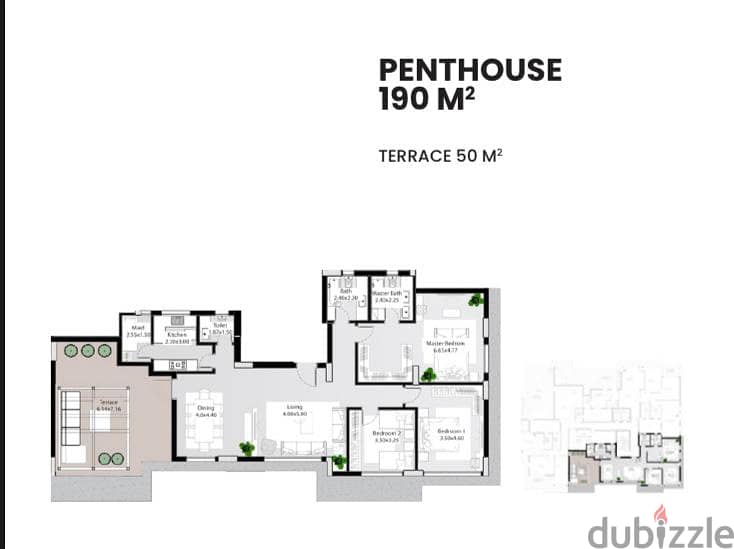 Penthouse 190m in Creek Town New Cairo 7