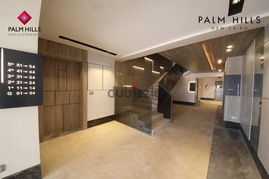 Apartment for sale, 217m  ready to move  in Palm Hills Fifth Settlement شقة للبيع 217م استلام فوري في بالم هيلز التجمع الخامس 5