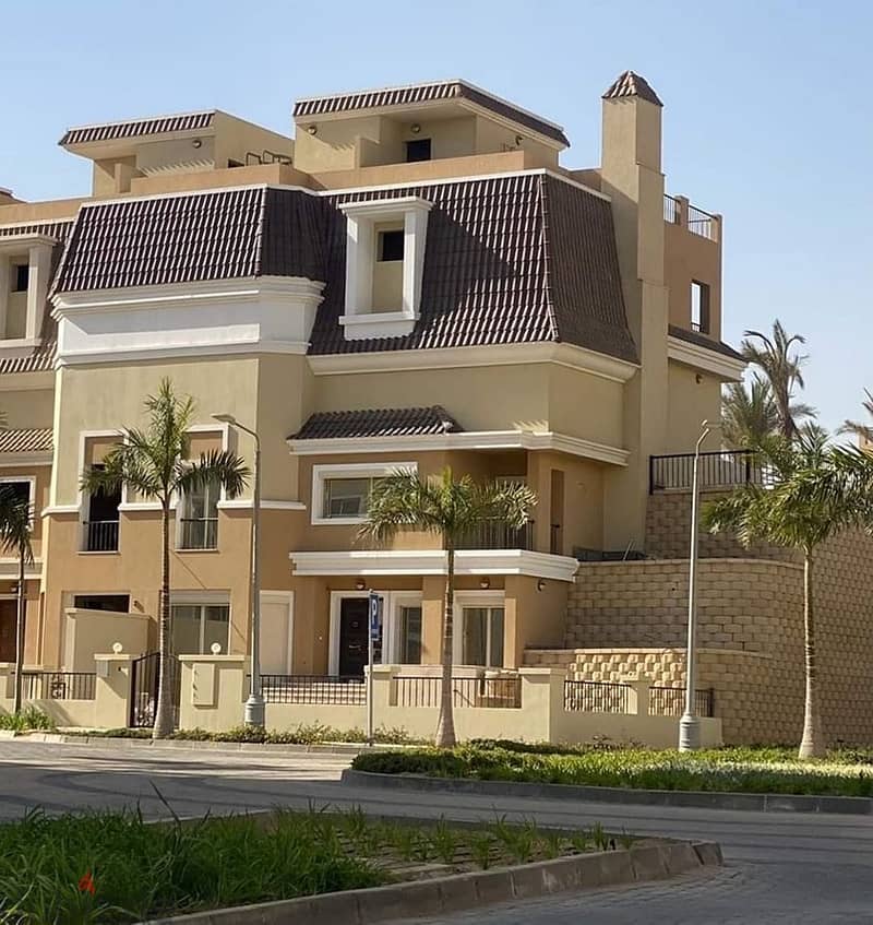 S villa in Sarai  ريسيل فيلا كورنر للبيع في كمبوند سراى 260 م + 130 جاردن فى القاهرة الجديده 2