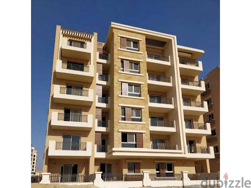 Delivered Ground apartment in Sarai El Mostakbal 2