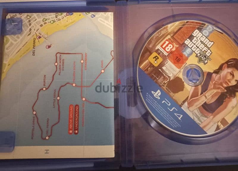 GTA V with map used like new 1