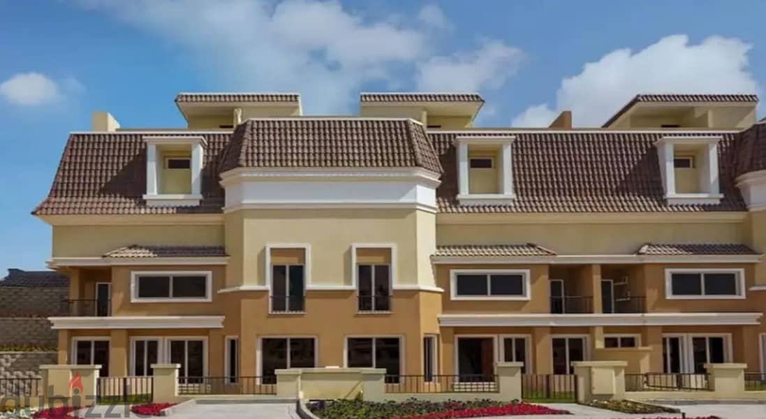 Ready to move with very good price corner unit overlooking garden in sarai 3