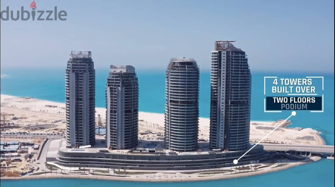 apartment in towers alamein north coast sea view ,fully finished with ACs ,ready to move شقة في ابراج العلمين الساحل الشمالي  فيو بانوراما 7