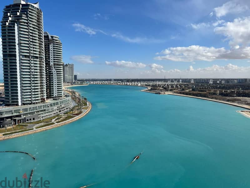 dublex 340sqm for sale in Alamein Tower north coast Panoramic view of the sea and lake, one year receipt. . . . . . . . . . . . . . . . . . . . . . . . . . . . . . . . . . . . . . . . . . . . . . 3