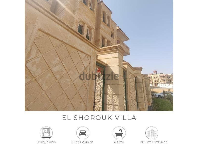 Fully finished villa in Sherouk 1 Heliopolis club 8