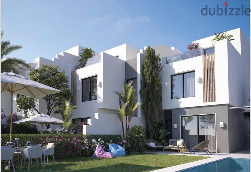 A distinctive townhouse available for sale in Shamasi Compound - Sidi Abdel Rahman 10% down payment and installments over 6 years 4