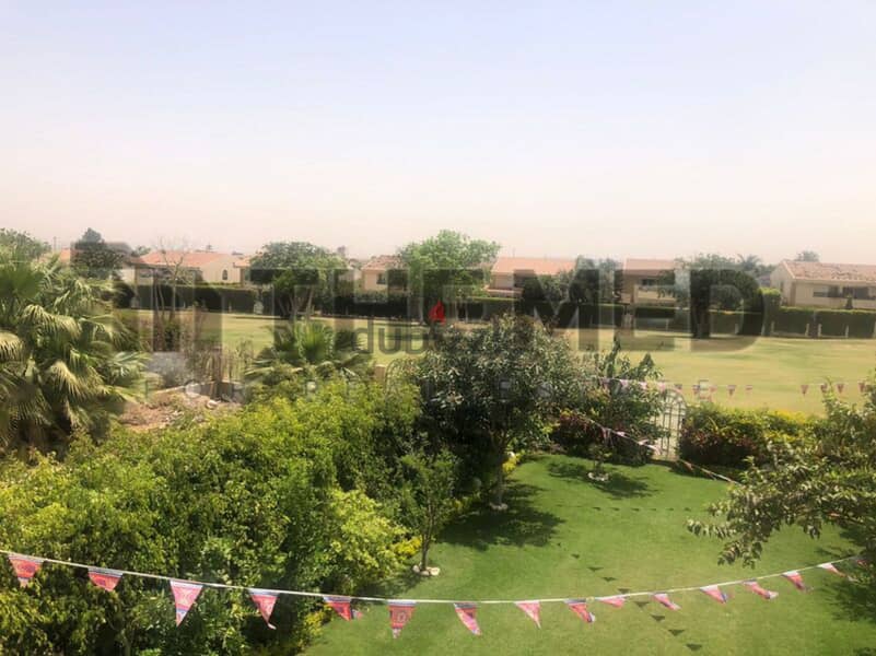 Twin house for sale, prime location on the golf course, in Rabwa Compound, Sheikh Zayed 1