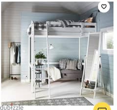 IKEA Loft bed frame with mattress 140x200 cm