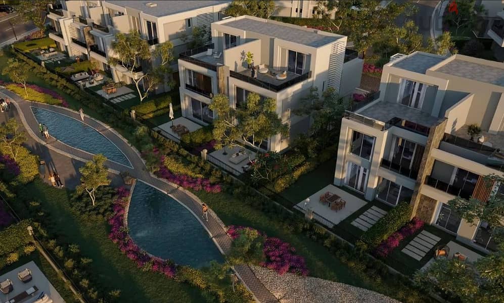Standalone villa for sale 480m with 7y installments in La Vista Patio Town New Cairo next to AUC   لافيستا باتيو تاون التجمع الخامس 3