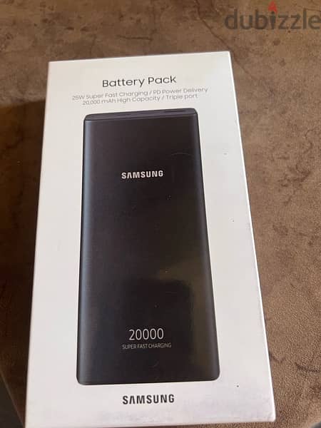 Samsung power bannk fast charging 20000 mah سامسونج باور بانك متبرشم 1