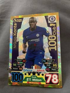 5+1gift Chelsea player cards included kante 100 club
