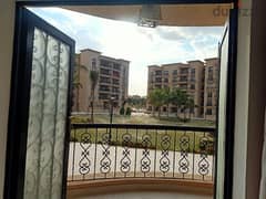 Apartment for rent 99 m prime location fully furnished View Garden in Compound el Rehab Seventh stage